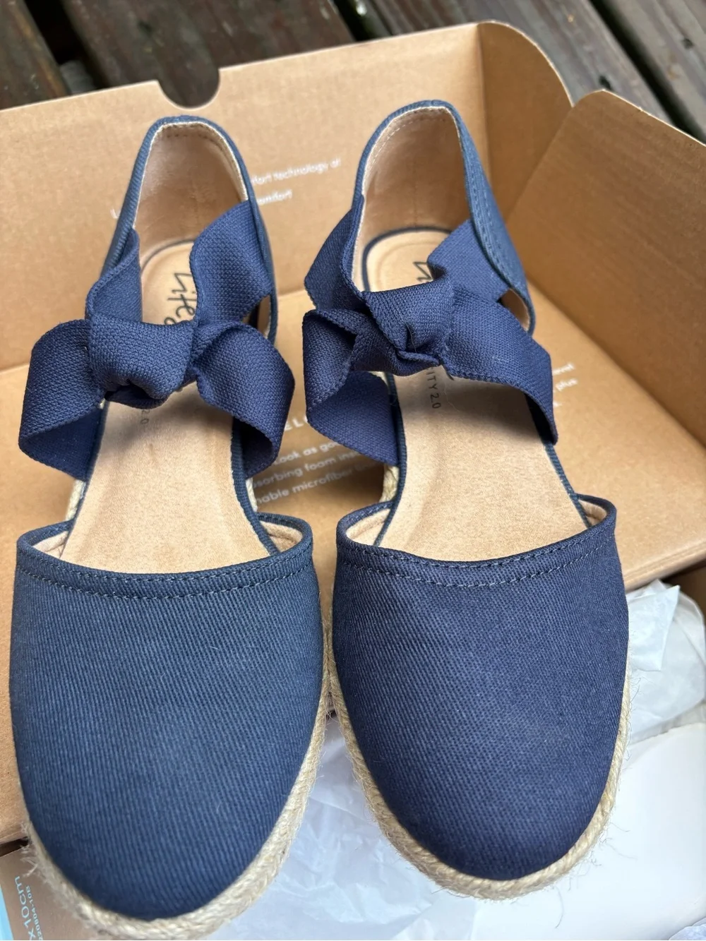 Women’s Navy Bow Espadrille Sandals - Unbranded